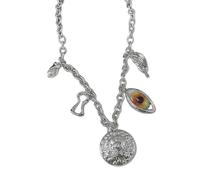 Cadena de cintura de metal con diseño de ojos malvados para mujer, cinturón decorativo, accesorio de moda para fiesta de noche, cadena misteriosa de mal de ojo, Medio, como se describe, como se