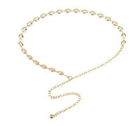 Cadena de cintura de metal para mujer, cadena de concha de playa, cinturón de accesorio bohemio