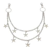 Cadena de cintura de moda con estrella de cinco puntas, hiphop bailando, cadena de cintura llamativa, bolsa de accesorios geniales, talla única, como se describe, como se describe