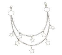 Cadena de cintura de moda con estrella de cinco puntas, hiphop bailando, cadena de cintura llamativa, bolsa de accesorios geniales, talla única, como se describe, como se describe