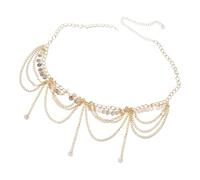 Cadena de cintura de moneda con detalle de flecos, joyería de cintura de metal para trajes de danza del vientre, decoración casual, One Size, como se describe, como se describe