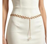 Cadena De Cintura Metálica - Estrella hueca de metal con estilo boho y western | Cadenas para vestidos de vaquera y estilo western | Para Vestidos Pantalones Conciertos de Música Country Cumpleaños y