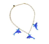 Cadena de clavícula de moda sofisticada hecha a mano, collar de perlas de agua dulce con cuentas para el cuello, joyería para mujer, gargantilla con colgante único, talla única, como se describe, como