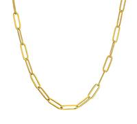 Cadena de Clip chapada en 18 Quilates para Mujer, Collar de 3,0 mm, eslabón, Unisex, tamaño de Longitud múltiple