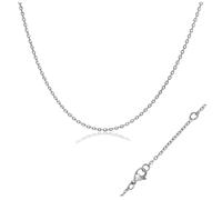 Cadena de collar de plata de acero inoxidable 304 para mujer de 40 a 100 cm con una extensión de 5 cm, grosor de 2 mm, joyería, 45 + 5 cm, Acero inoxidable, No es una piedra preciosa
