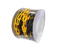 Cadena de control perimetral flexible de 25 m, rollo para gestión de multitudes de eventos y construcción, resistente a la intemperie, cadena de barrera de entrada