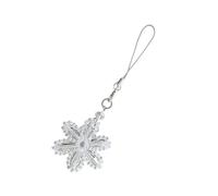 Cadena de copo de nieve con cuentas de cristal blanco intermitentes, estilo portátil, personalizado, regalo, accesorios de diseño de invierno