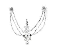 Cadena de cristal for novia: tocado de boda de aleación con diamantes de imitación, elegante diadema blanca for novia, accesorio for el cabello de mujer for bodas y ocasiones especiales.