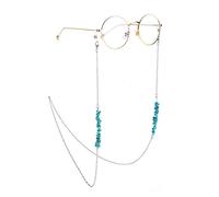 Cadena De Cristal Hecha A Mano De Cristal De Piedra Natural Cuerda Colgante Mujeres Hombres Retro Amatista Turquesa Gafas De Sol Cordón Cordón Para Gafas,Turquesa B2