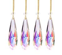 Cadena de cuentas de cristal atrapasueños elegante colgante de cristal decorativo efecto arco iris prisma colgante para sol