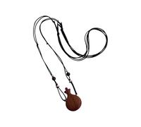 Cadena de cuentas de madera inspirada con un pequeño colgante de caldera y calabaza, casual, elegante, regalo de joyería retro, collar con colgante de calabaza, One Size, como se describe, como se