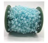 Cadena De Cuentas De Perlas 5 yardas/lote de cuentas 8mm, perlas artificiales, cadena, guirnalda flores, decoración for fiesta boda, tocados for novias Para Decoración(08)