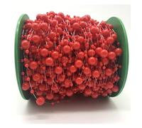 Cadena De Cuentas De Perlas 5 yardas/lote de cuentas 8mm, perlas artificiales, cadena, guirnalda flores, decoración for fiesta boda, tocados for novias Para Decoración(23)