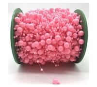 Cadena De Cuentas De Perlas 5 yardas/lote de cuentas 8mm, perlas artificiales, cadena, guirnalda flores, decoración for fiesta boda, tocados for novias Para Decoración(18)