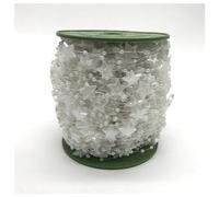 Cadena De Cuentas De Perlas 5 yardas/lote de cuentas 8mm, perlas artificiales, cadena, guirnalda flores, decoración for fiesta boda, tocados for novias Para Decoración(15)