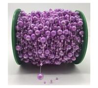 Cadena De Cuentas De Perlas 5 yardas/lote de cuentas 8mm, perlas artificiales, cadena, guirnalda flores, decoración for fiesta boda, tocados for novias Para Decoración(22)