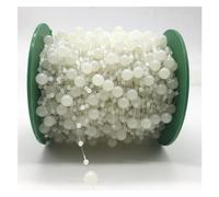 Cadena De Cuentas De Perlas 5 yardas/lote de cuentas 8mm, perlas artificiales, cadena, guirnalda flores, decoración for fiesta boda, tocados for novias Para Decoración(17)