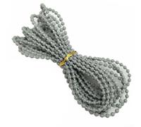 Cadena de cuentas de rodillo ciego vertical de 1 metro de cable de bola de plástico para un control suave de la luz, fácil instalación, resistente al desgaste, paquete de 2 (gris)