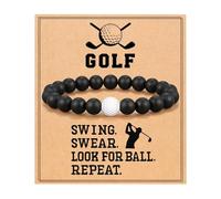 Cadena de cuentas motivacionales - Pulsera ajustable de 20 cm, joyería de inspiración deportiva | Elegante accesorio de muñeca para regalo de hockey de golf Padre Padre Niños