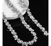 Cadena de diamantes de imitación de 3 yardas para proyectos de bricolaje, bodas y manualidades, adornos de flores y hojas de cristal