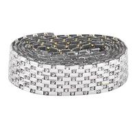 Cadena de diamantes de imitación Hotfix de 100 cm, cinta de cristal para decoración de prendas, manualidades DIY, bandas de diamantes de imitación para vestido de boda, zapatos, (8 filas de 2 cm de