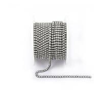 Cadena De Diamantes Imitación Arrival Colorful Rhinestone Chains Dense Fancy Chain Apparel Sewing Glass Rhinestone Cup Chain With Colorful base(Black Crystal,SS8(2.5mm)-5yards)