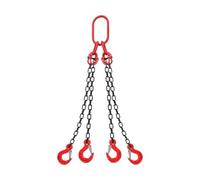 Cadena de elevación de Grado 80, esparcidor de 1 a 200 toneladas, Eslinga de Acero al manganeso, Conjunto Completo de Cadena de elevación con Gancho y esparcidor de Anillo(2T2M1 Legs)