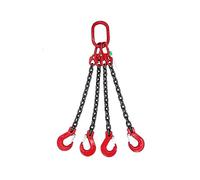 Cadena de Elevación, Eslinga de cadena, eslinga de cadena de elevación con cuatro ganchos, anillo esparcidor, grúa de viaje, gancho de gancho de grúa, cadena de acero feroz de grado G80(Nero)