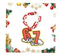 Cadena de elfo 67, impresión 3D navideña "170.2 cm, 67 accesorios de elfo, 67 elfos en el estante, cadenas rojas y blancas, cadena de espíritu 67, accesorios impresos en 3D, cadena de elfo 67, cadena