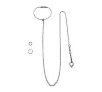 Cadena de entrenamiento de vuelo de acero inoxidable, cadena de pie de pájaro, cadena de metal para exteriores con hebilla giratoria (8)