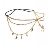 Cadena De Estilo Bohemio para Cabeza, Diadema Dorada con Lentejuelas, Diadema Dorada, Gitana Accesorios para el Cabello de Novia, Joyería para Mujeres y Niñas (C)