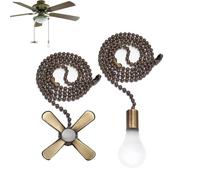 Cadena de extracción del ventilador de techo: mango de cable vintage, elegante extensor de cuerda | Ornamento de cadena de metal resistente, accesorio de control de lámpara funcional, reemplazo versát