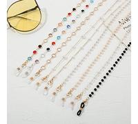 Cadena De Gafas De Perlas De Cristal, Cuerda De Cordón Para Mujer, Gafas De Sol De Metal Retro, Cadenas Colgantes, Cordón Para Gafas, Correa Para El Cuello,1