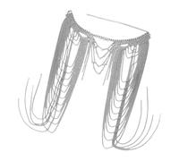 Cadena de hombro ajustable con diamantes de imitación brillantes para bodas, fiestas y festivas, elegante cadena de hombro para festivales, talla única, como se describe, como se describe