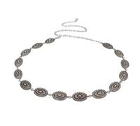 Cadena De La Cintura 2 piezas de cadenas cintura vintage, cinturón versátil for decoración, cadena metal ajustable for mujer(Silver)