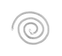 Cadena de látigo de temperamento europeo y americano de plata de ley 925 masculina, Three sizes, Plata, No es una piedra preciosa
