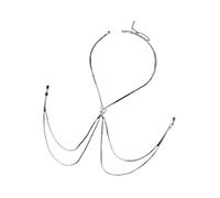 Cadena de leche Feng Shui con diamantes para el pecho, cuerpo sexy para discoteca, accesorio de pecho de moda europeo-americana, One Size, Metal, Sin piedra preciosa
