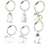 Cadena de llave de cabello de gato de 2 piezas, recuerdo de botella de la caja de cabello de mascotas, regalos maravillosos para recordar y recordar, colgar en bolsas, ropa NO.2 andNO.4 2 piezas