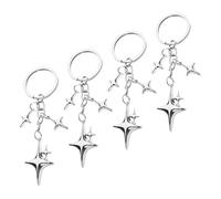 Cadena De Llave De Estrella De 4 Piezas, Cadena De Llave De Acero Inoxidable, Cadena De Llave Simple Y Versátil, Cadena De Llaves De Mujeres Y Decoración Cole De Bolsas.