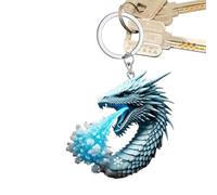 Cadena de llave Dragón Docmo, Keychain de dragón respiratoria Charm | Ornamento de mochila para el hombro de recuerdo novedoso coleccionable para familiares, amigo
