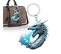 Cadena de llave Dragón Docmo, Keychain de dragón respiratoria Colgante | Recolectando entusiastas figura animal de recuerdo novedoso para viajar, viajar