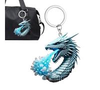 Cadena de llave Dragón Docmo, Keychain de dragón respiratoria Colgante | Recolectando entusiastas figura animal de recuerdo novedoso para viajar, viajar