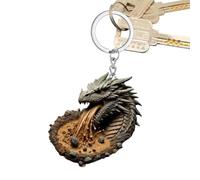 Cadena de llave Dragón Docmo, Keychain de dragón respiratoria Mujeres | Ornamento de mochila para el hombro de recuerdo novedoso coleccionable para