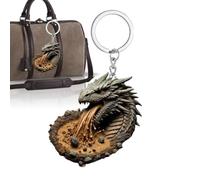 Cadena de llave Dragón Docmo, Keychain de dragón respiratoria Mujeres | Recolectando entusiastas figura animal de recuerdo novedoso para viajar,