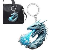 Cadena de llave Dragón Docmo, Keychain de dragón respiratoria Respirando | Ornamento de mochila novedosa de viaje en la escuela para compañeros de clase, famil