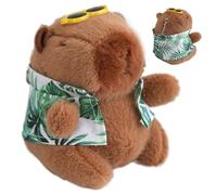 Cadena de llaves Capybara, cadena de llaves de animales de peluche capybara,Colgante de juguete de peluche lindo animal con tela y - Muñeca esponjosa para adultos, decoración del hambre
