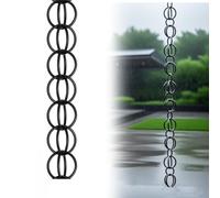 Cadena de lluvia al aire libre para colector de agua con adaptador de bajante, drenaje de aleros y decoración al aire libre, 8 pies