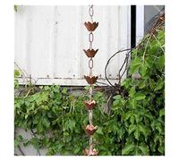 Cadena de Lluvia Cadenas de lluvia for canalones, cadena vínculo cuadrado directo, patio japonés estilo chino alero jardín la, reemplazo decorativo for bajantes canal(K)