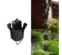 Cadena de lluvia de aleación de aluminio para desviador de agua de canalón, decoración al aire libre y solución de gestión del agua