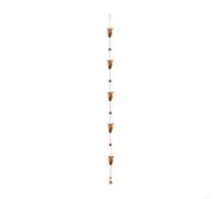 Cadena de lluvia de búho de hierro para aleros de jardín, 230 cm, guía de agua decorativa para patio, drenaje de mejoras para el hogar al aire libre